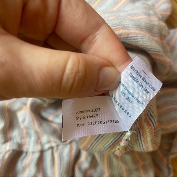 Marine Layer Smocked Mini Skirt in Multi Stripe - Picture 9 of 9